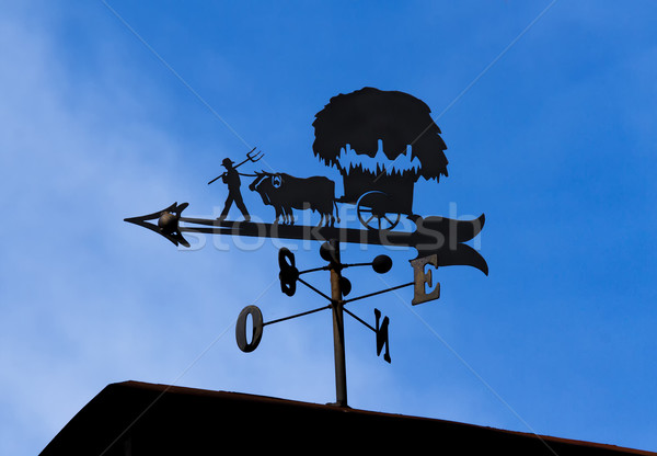 Szél kakas irányítás kék ég égbolt épület Stock fotó © digoarpi