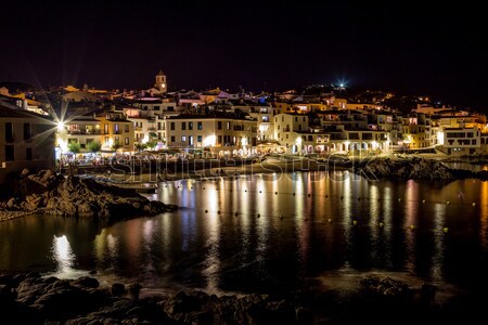 At the night in Calella (small village in Spain) Stock photo © digoarpi