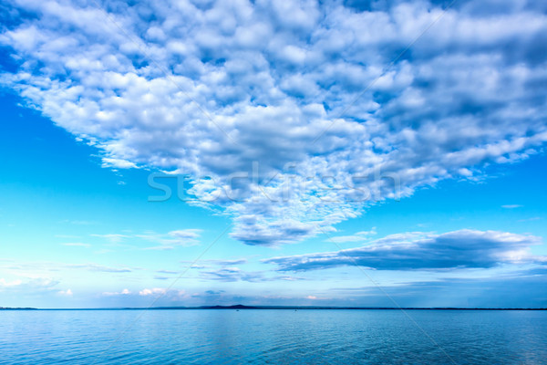 White cumulus clouds Stock photo © digoarpi