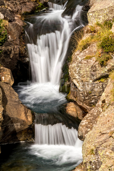 Belo véu cachoeiras paisagem jardim verde Foto stock © digoarpi
