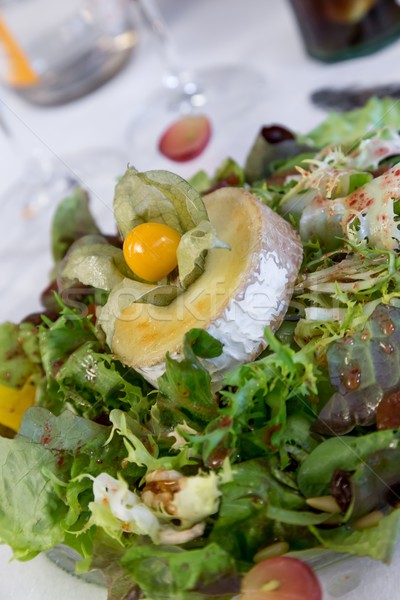 Sałatka ser kozi restauracji żywności ser tablicy Zdjęcia stock © digoarpi