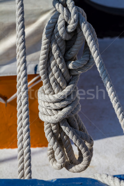 Detail of a ship's rigging Stock photo © digoarpi