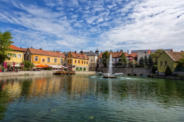 Small town Tapolca (Hungary) Stock photo © digoarpi