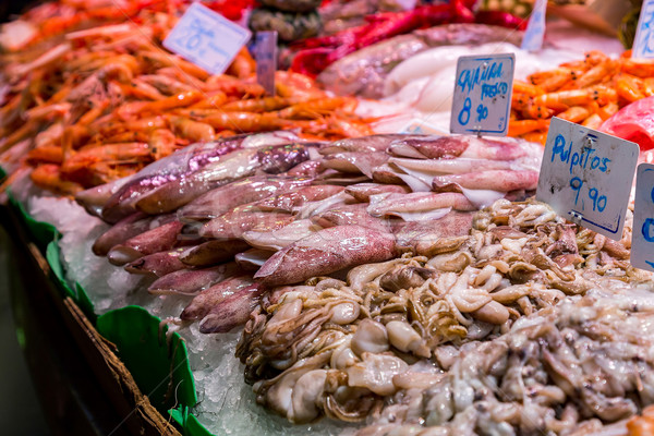 Foto stock: Peixe · frutos · do · mar · famoso · Barcelona · comida · oceano