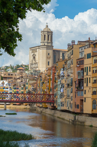 Nice water landmark in a spanish town Gerona Stock photo © digoarpi