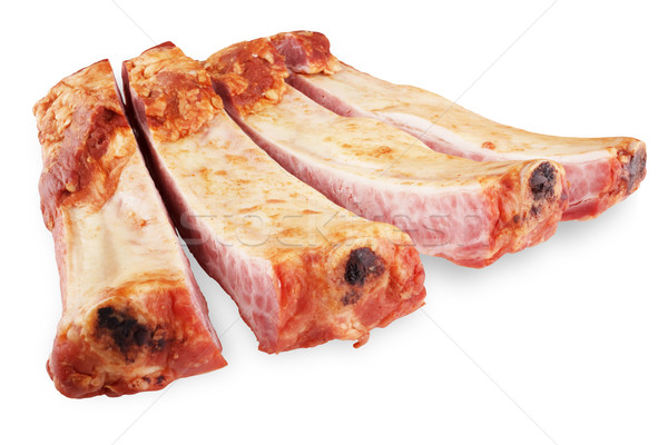 Carne de porc afumat izolat alb bea Imagine de stoc © DimaP