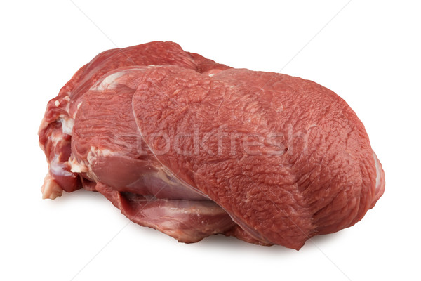 Citit carne carne de vită izolat alb alimente Imagine de stoc © DimaP