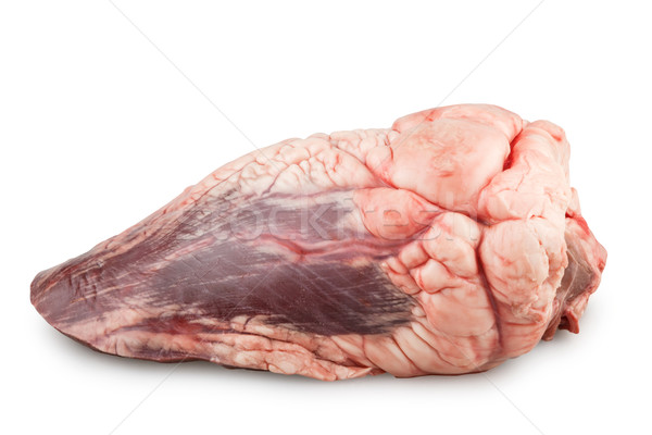 Inimă carne de vită izolat alb dragoste Imagine de stoc © DimaP