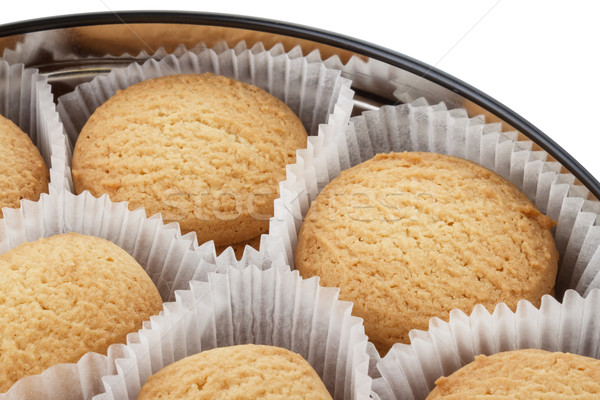 Burro cookies primo piano può grano dolce Foto d'archivio © DimaP
