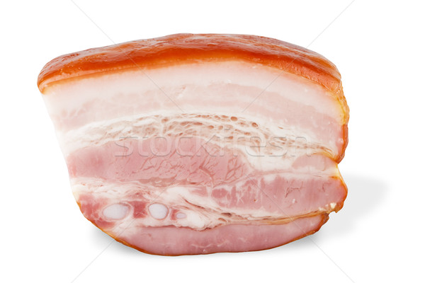 Bacon isolado branco comida café da manhã gordura Foto stock © DimaP