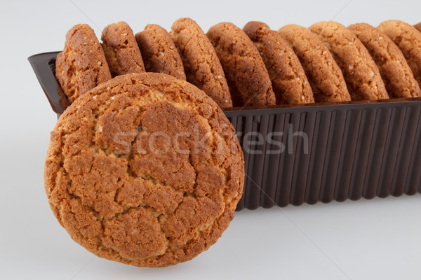 Kása sütik műanyag tároló desszert édes süti Stock fotó © DimaP