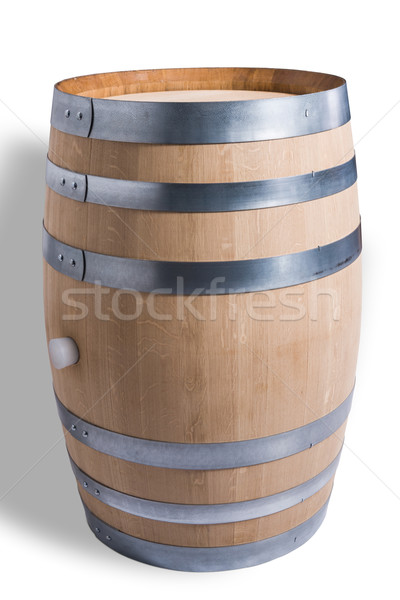 Bor hordó fából készült izolált fehér italok Stock fotó © DimaP