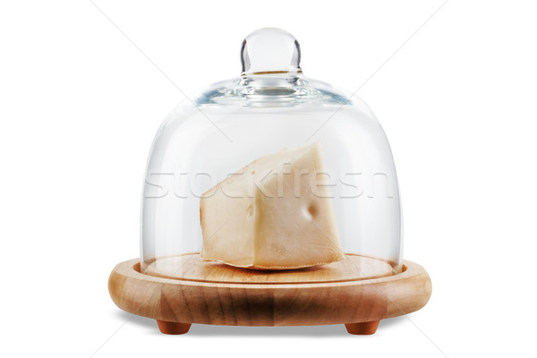 Brânză dom bucata alb sticlă alimente Imagine de stoc © DimaP