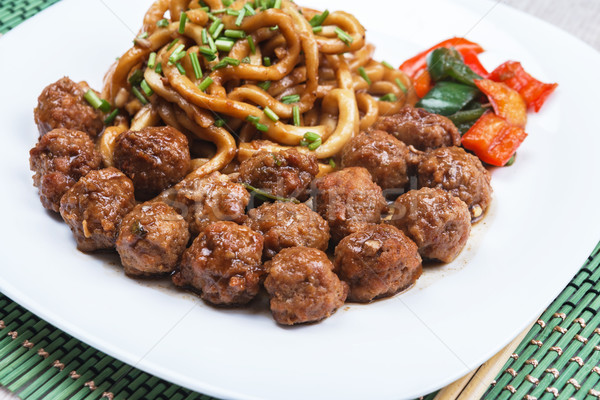 Chinez carne de vită cină asiatic Imagine de stoc © DimaP