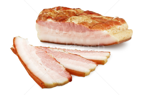 Slanina izolat concentra felii alimente Imagine de stoc © DimaP