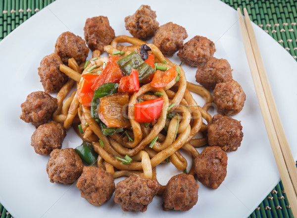Chinez carne de vită cină asiatic Imagine de stoc © DimaP