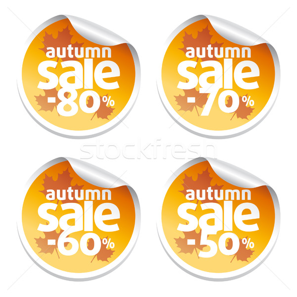  Autumn sale stickers Stock photo © Dimpens