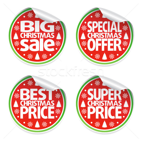 Set of Christmas sale stickers  Stock photo © Dimpens