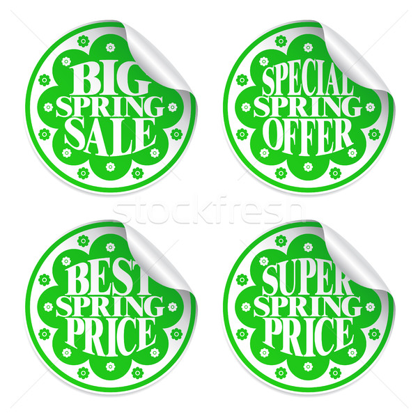 Best spring sale ,stickers set Stock photo © Dimpens