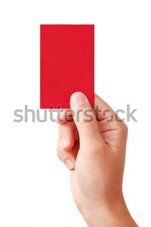Hand rot Karte Richter negative Stock foto © Dinga