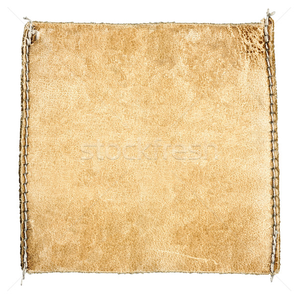 Square leather label on jeans Stock photo © Dinga