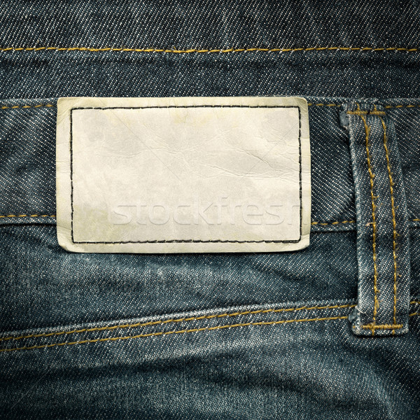 Piele etichetă blugi detaliat Imagine de stoc © Dinga