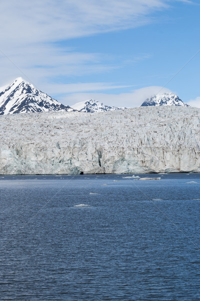 Icebergs in front of the glacier, Svalbard, Arctic Stock photo © dinozzaver