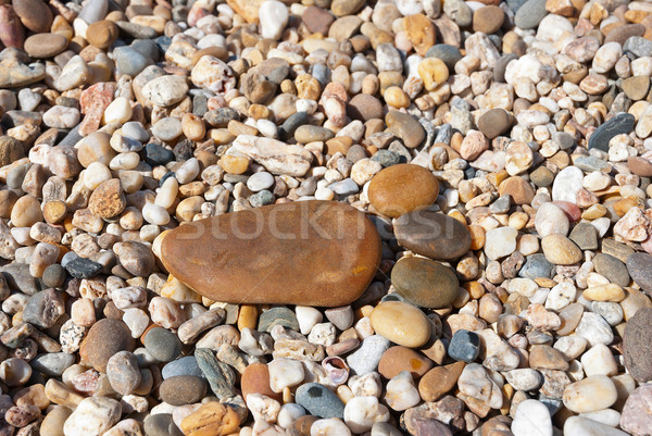 Stock photo: Stone foot on the stony beach