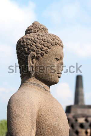 Budist tapınak Endonezya Buda detay gün batımı Stok fotoğraf © dinozzaver