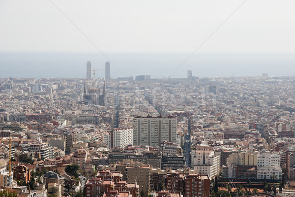 View over Barcelona, Catalonia, Spain Stock photo © dinozzaver
