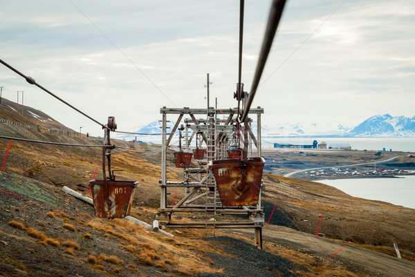 Foto stock: Edad · cable · coche · carbón · transporte · Noruega