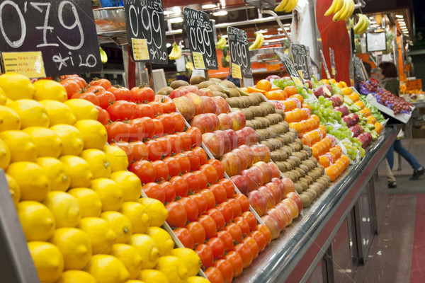 Stok fotoğraf: Meyve · sebze · pazar · renkli