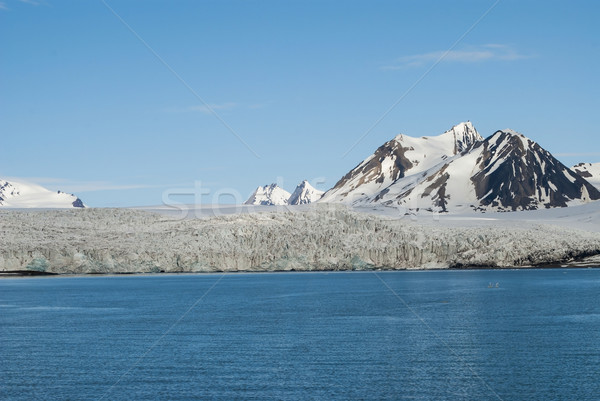 Foto stock: Glaciar · montanas · detrás · naturaleza · paisaje