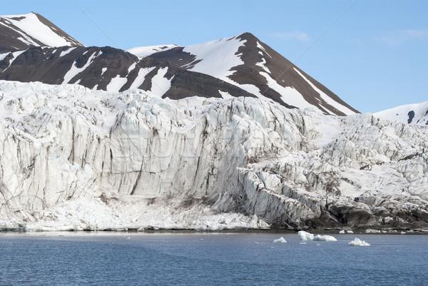Icebergs in front of the glacier, Svalbard, Arctic Stock photo © dinozzaver