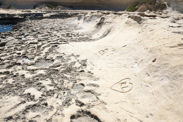 Coast formation at the Marsaskala coast, Malta Stock photo © dinozzaver