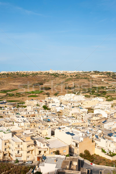 View over Victoria, Gozo island, Malta Stock photo © dinozzaver