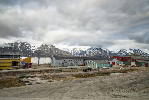 Longyearbyen city, Svalbard Stock photo © dinozzaver