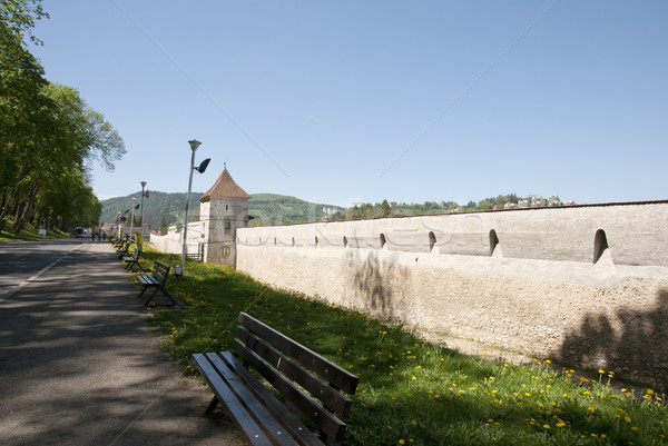 şehir duvar Romanya ortaçağ etrafında eski Stok fotoğraf © dinozzaver
