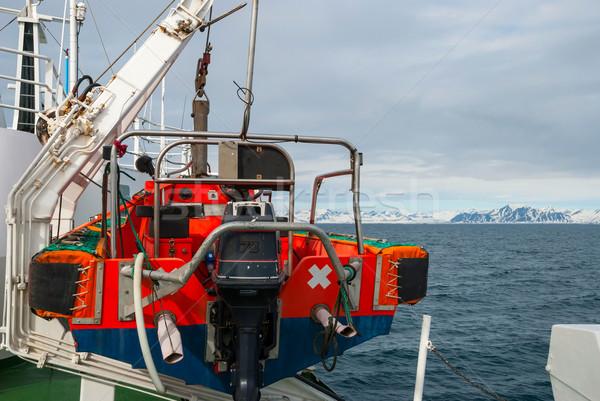 Redding boot bevestigd hoofd- schip landschap Stockfoto © dinozzaver