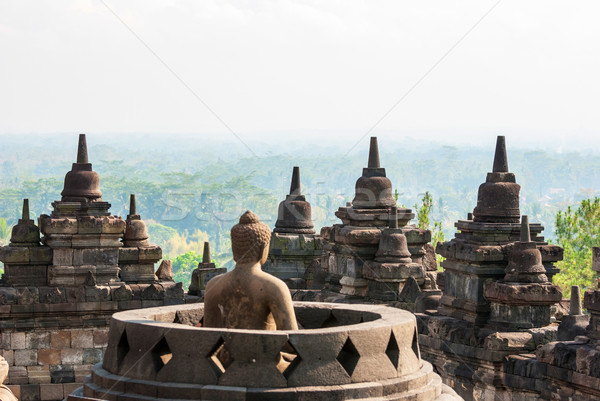 храма Индонезия Будду мнение закат Сток-фото © dinozzaver
