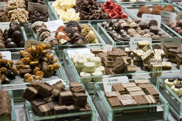 Foto stock: Chocolate · tienda · mercado · negocios · ciudad
