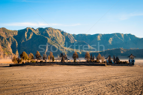 Stock photo: Small temple at volcanic plateau of mount Bromo, Indonesia