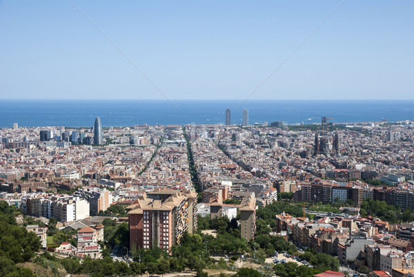 View over Barcelona, Spain Stock photo © dinozzaver