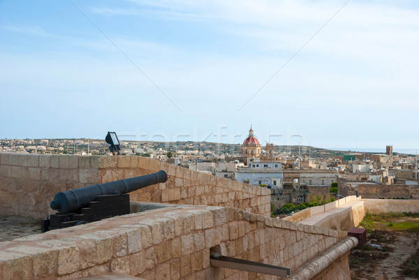 View over Victoria, Gozo island, Malta Stock photo © dinozzaver
