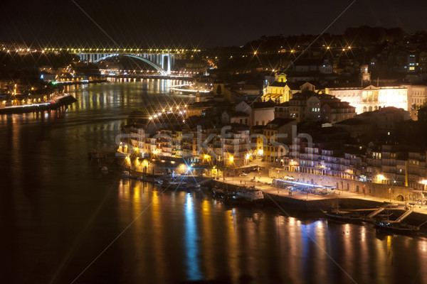 Porto at Night, Portugal Stock photo © dinozzaver