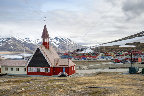 Church in Longyearbyen, Svalbard, Norway Stock photo © dinozzaver