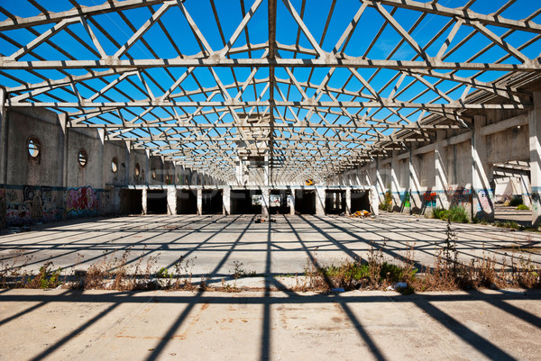 Interior of abandoned factory Stock photo © dinozzaver