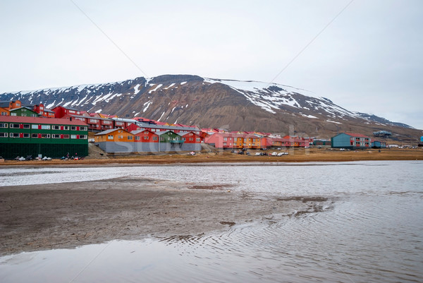 Longyearbyen city, Svalbard Stock photo © dinozzaver