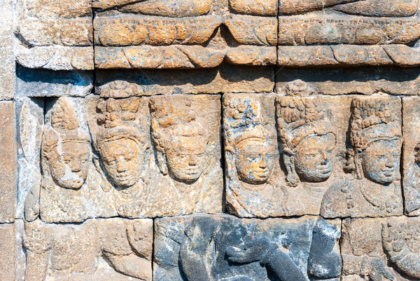 Borobudur temple detail, Yogjakarta, Indonesia Stock photo © dinozzaver