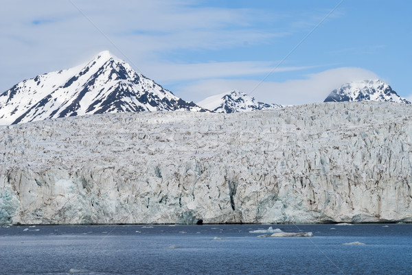 Icebergs in front of the glacier, Svalbard, Arctic Stock photo © dinozzaver